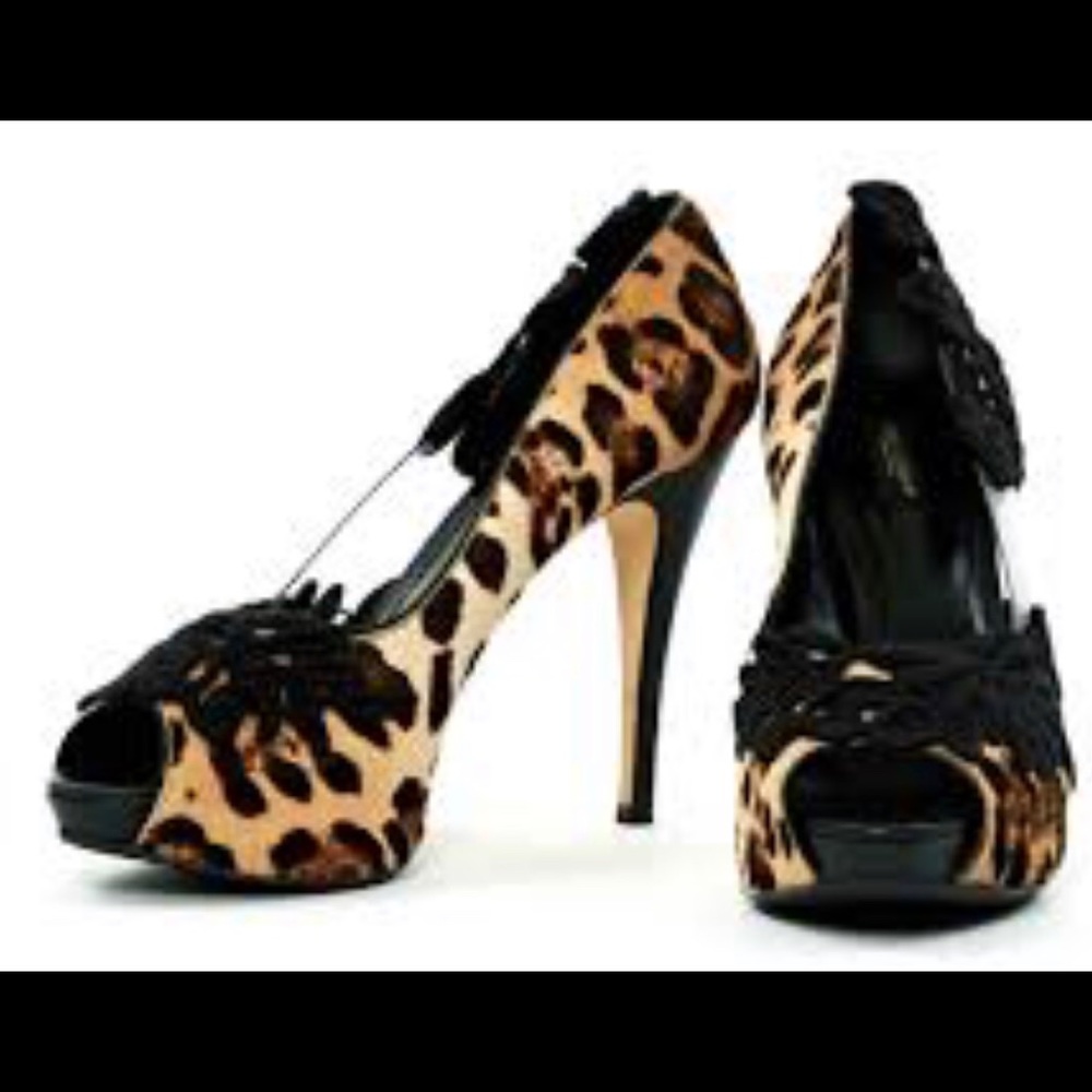 Dolce & Gabbana Leopard,Pony-Style Calfskin heels